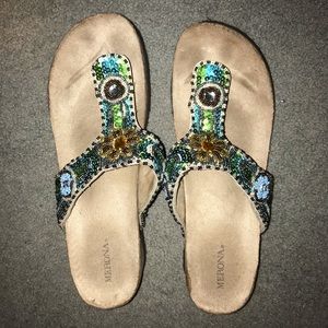 Sequin sandals